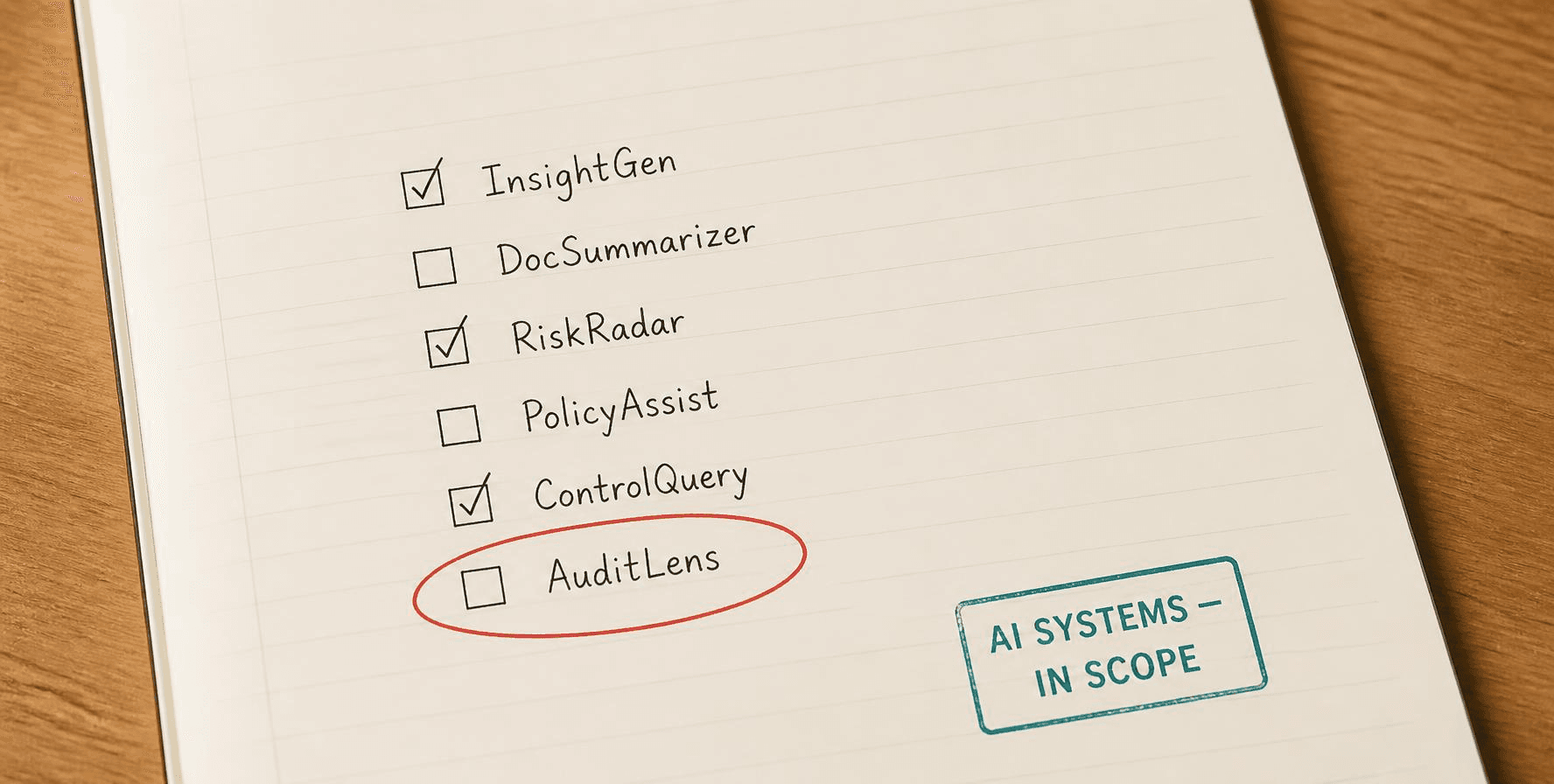 YOUR AUDITOR IS GOING TO ASK ABOUT YOUR AI